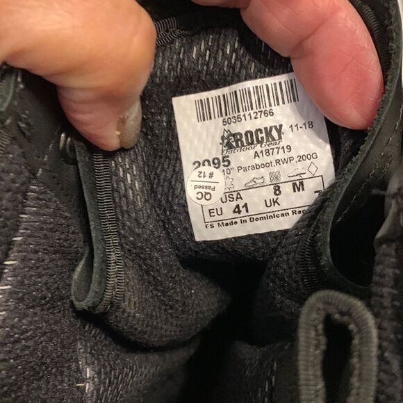 Rocky Men's Size 8 side zipper black jump boot (see photo desc) - Picture 13 of 15